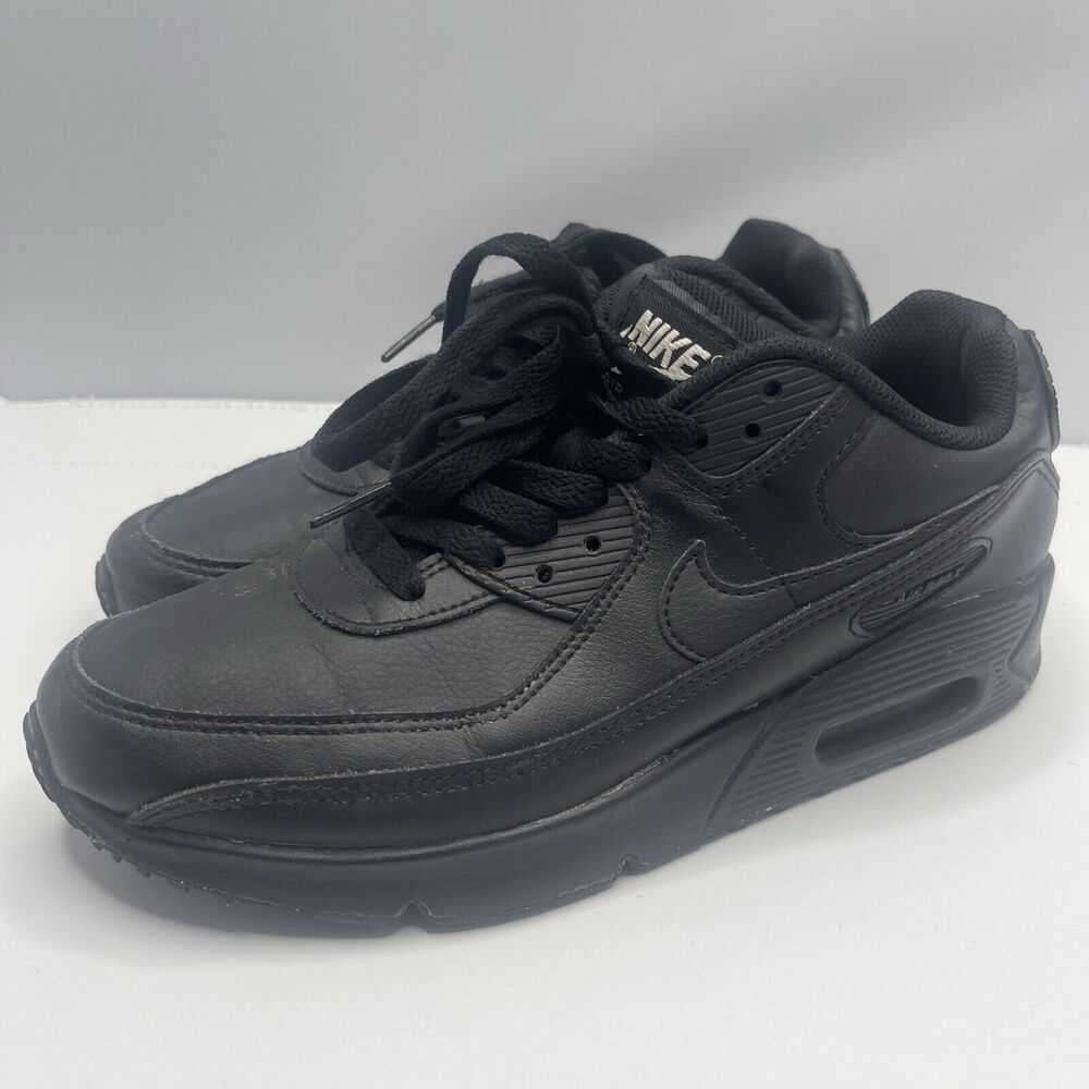 RARE 🚀Nike Air Max 90 Triple Black (GS) Youth Running CD6864-001 Size 7Y/8.5M
